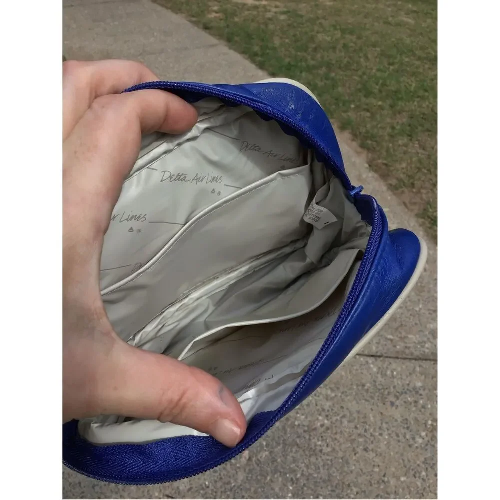 Vintage Delta Air Lines Blue Travel Pouch